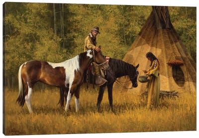 A Peaceful Place Canvas Art Print - Native American Décor