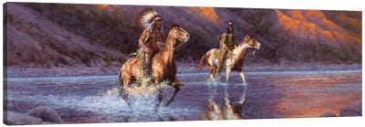 Sundown Canvas Art Print - Indigenous & Native American Culture