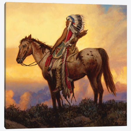 The Last Great Warrior Canvas Print #JVL75} by Joe Velazquez Art Print
