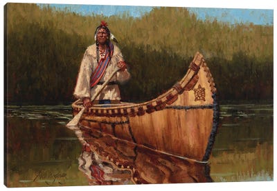 The Ojibwe Canvas Art Print - Male Portrait Art