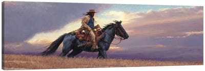 The Scout Canvas Art Print - Cowboy & Cowgirl Art