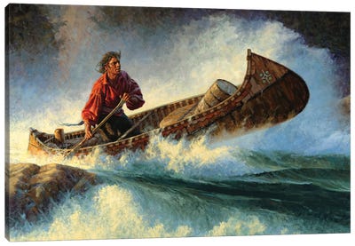 Threading The Needle Canvas Art Print - Canoe Art