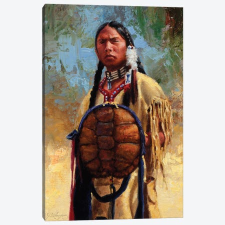 Turtle Spirit Shield Canvas Print #JVL90} by Joe Velazquez Canvas Art