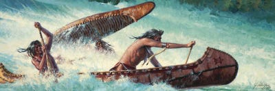 Wildwater Race by Joe Velazquez multi panel art