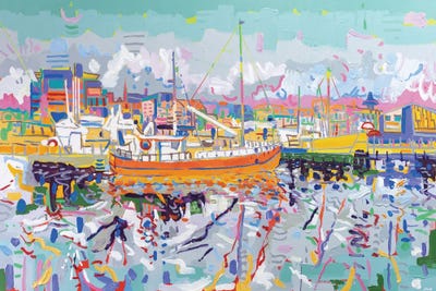 Victoria Dock VI by Joseph Villanueva framed canvas print