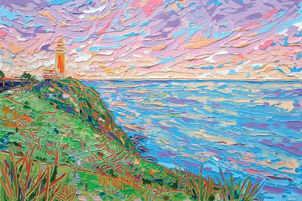 Joseph Villanueva: Cape Byron Lighthouse by Joseph Villanueva