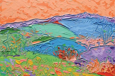 Colour Fields Landscape by Joseph Villanueva framed canvas print