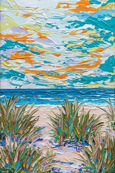 Beach Path VIII by Joseph Villanueva framed canvas print