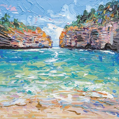 Loch Ard Gorge by Joseph Villanueva framed canvas print