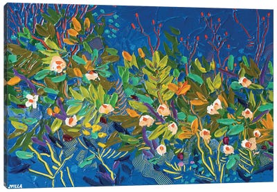Midnight Garden II Canvas Art Print - Joseph Villanueva