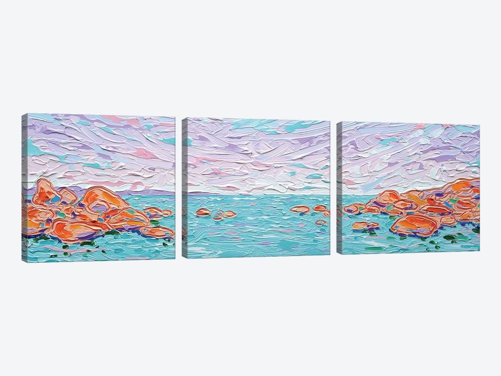 Ocean Vista III by Joseph Villanueva 3-piece Canvas Art