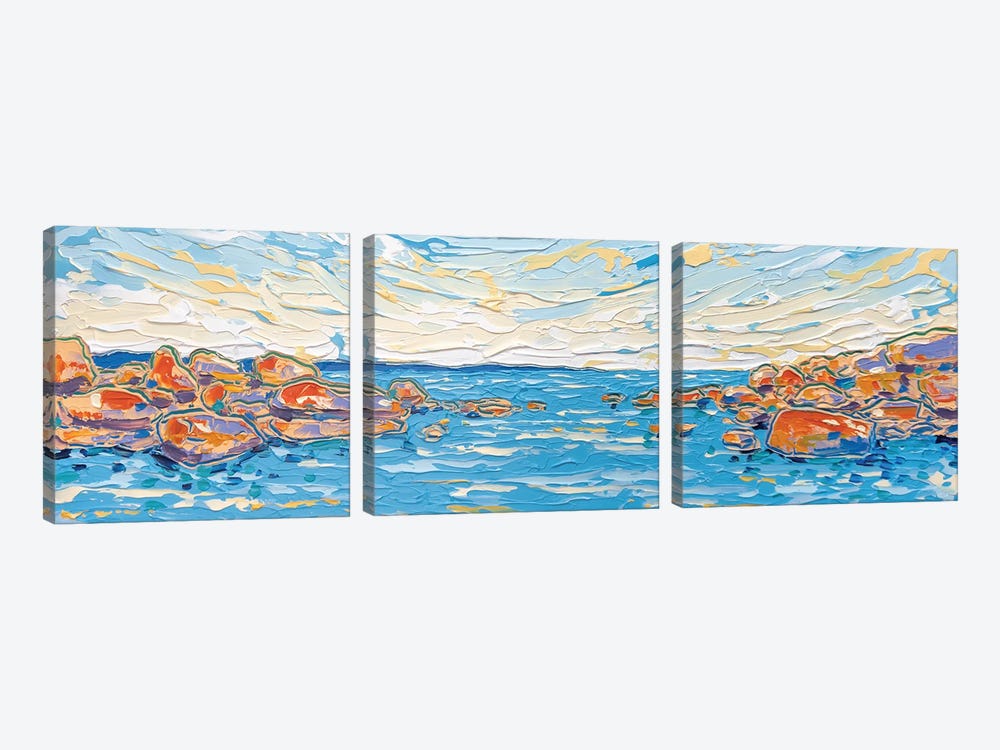 Ocean Vista IV by Joseph Villanueva 3-piece Canvas Art Print