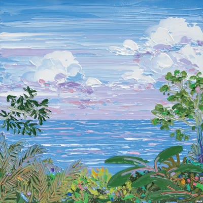 Sea View XI by Joseph Villanueva framed canvas print