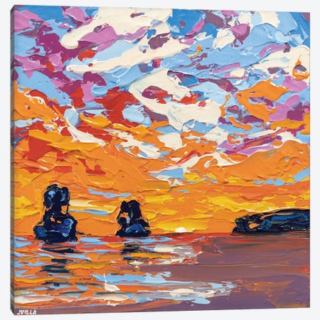 Sunset Sea II Canvas Print #JVN90} by Joseph Villanueva Canvas Artwork