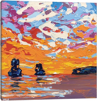 Sunset Sea II Canvas Art Print - Artists Like Van Gogh