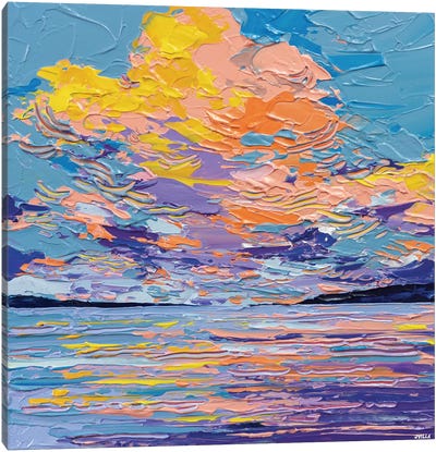 Sunset Sea IV Canvas Art Print - Gestural Skies
