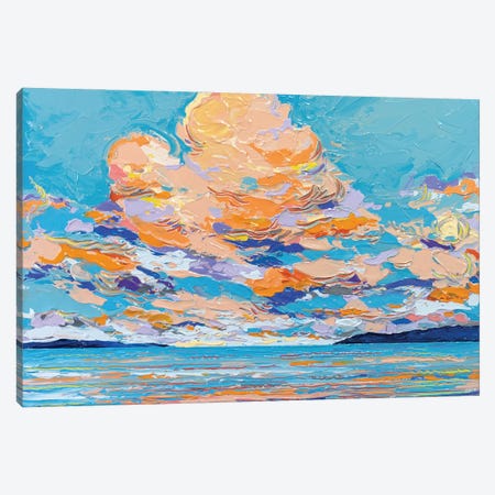 Sunset Sea V Canvas Print #JVN93} by Joseph Villanueva Canvas Artwork