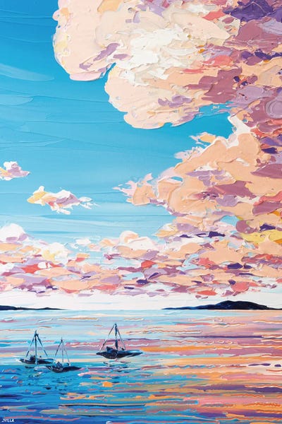 Sunset Sea VIII by Joseph Villanueva framed canvas print