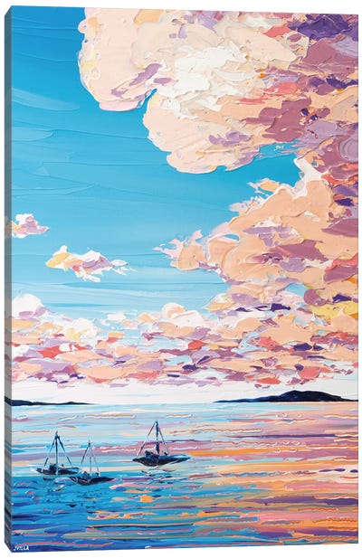 Sunset Sea VIII Canvas Art Print - Palette Knife Prints