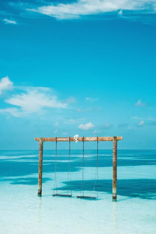 Maldives Resort Club Med Beach Swing by James Vodicka wall art