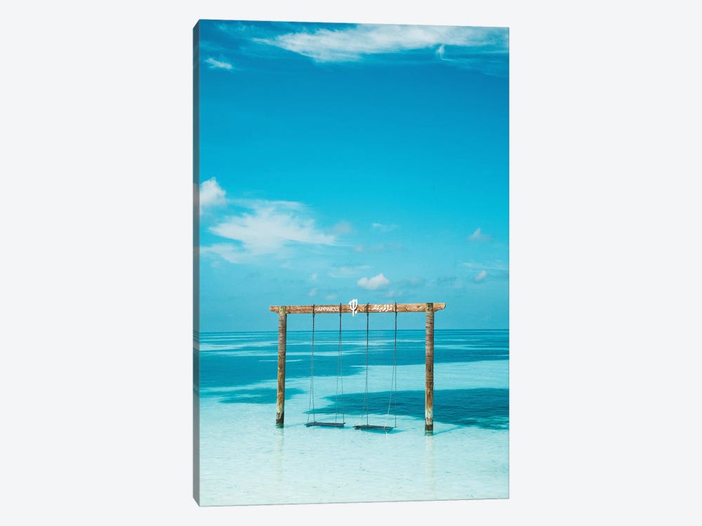 Maldives Resort Club Med Beach Swing by James Vodicka 1-piece Canvas Print