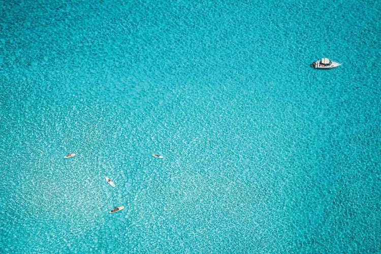 Minimal Aerial Ocean Paddleboarding by James Vodicka wall art