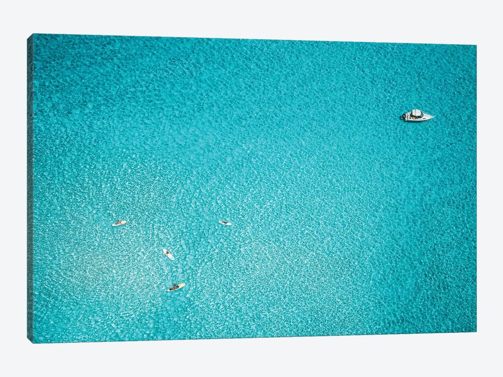 Minimal Aerial Ocean Paddleboarding by James Vodicka 1-piece Canvas Art