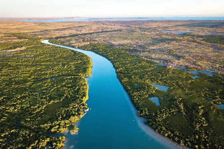 Mitchell River Golden Sunrise Aerial