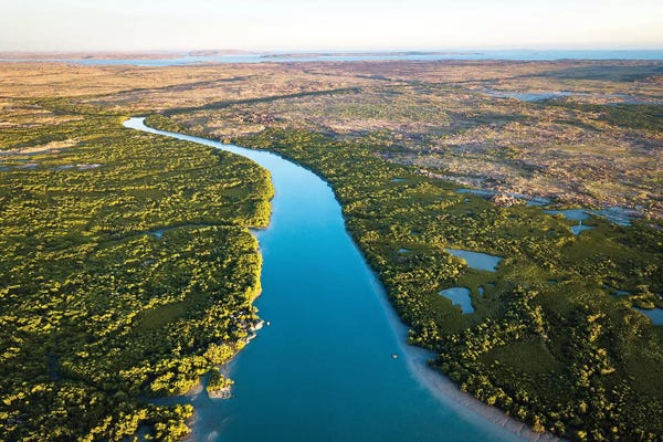 James Vodicka: Mitchell River Golden Sunrise Aerial by James Vodicka