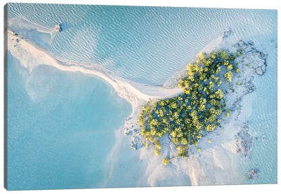 Mitchell River Sand Spit Abstract Aerial Canvas Art Print