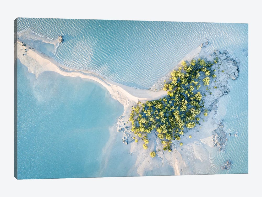 Mitchell River Sand Spit Abstract Aerial by James Vodicka 1-piece Canvas Wall Art