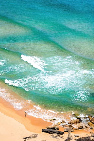 Palm Beach Solitary Walker (Tall) by James Vodicka art print