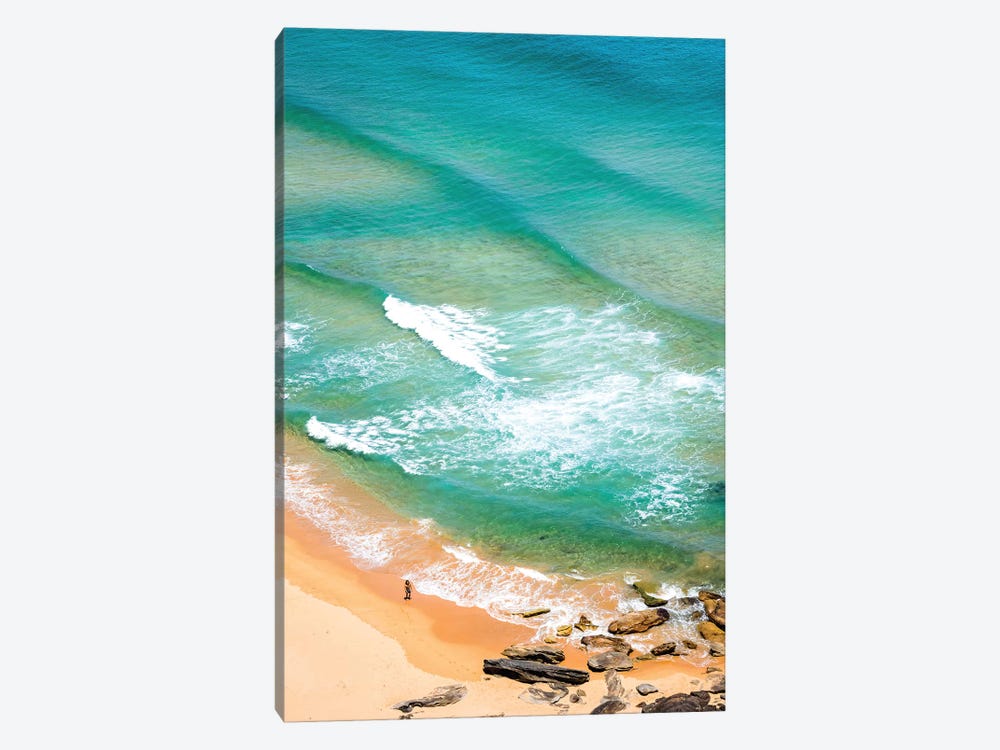 Palm Beach Solitary Walker (Tall) by James Vodicka 1-piece Canvas Print
