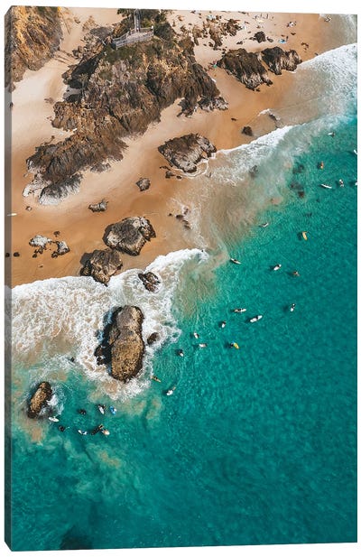 Point Break Byron Surfers Canvas Art Print - Australia Art