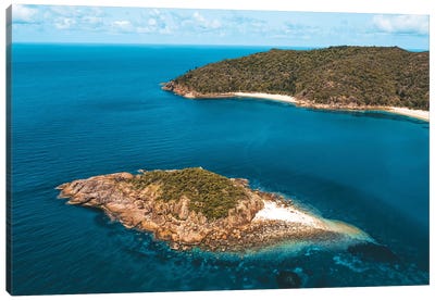 Pristine Queensland Island Aerial Canvas Art Print - James Vodicka