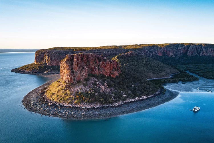 Raft Point Rock Headland Aerial by James Vodicka wall art