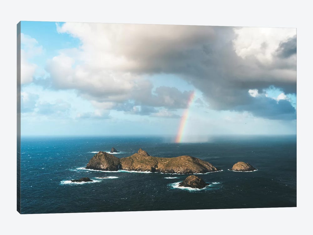 Ranbow Over Islands Aerial by James Vodicka 1-piece Canvas Print