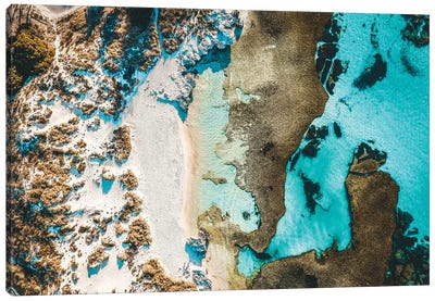 Rottnest Island Beach Aerial Canvas Art Print - James Vodicka