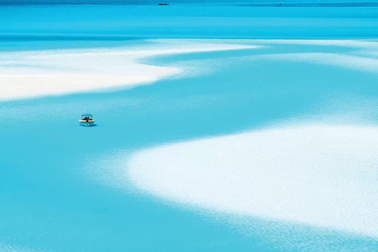 Sand Patterns Hill Inlet with Zodiac Boat