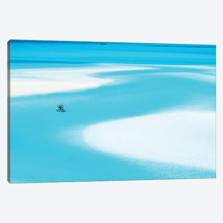 Sand Patterns Hill Inlet with Zodiac Boat Canvas Print #JVO153} by James Vodicka Art Print