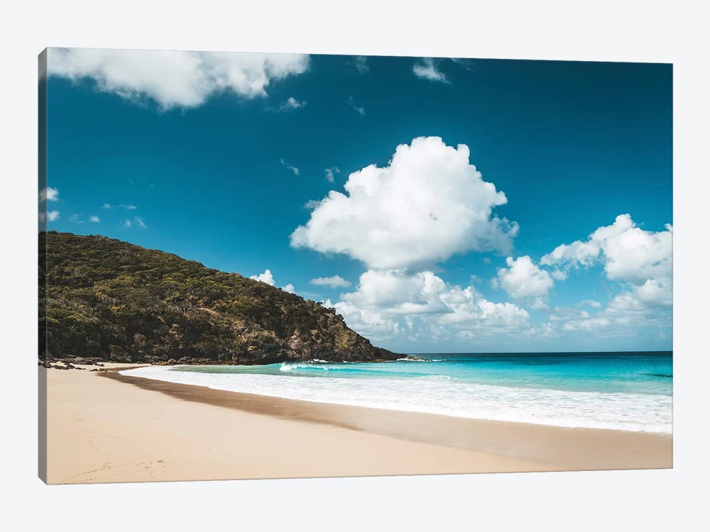 Secluded Island Beach Blue Water by James Vodicka 1-piece Canvas Wall Art
