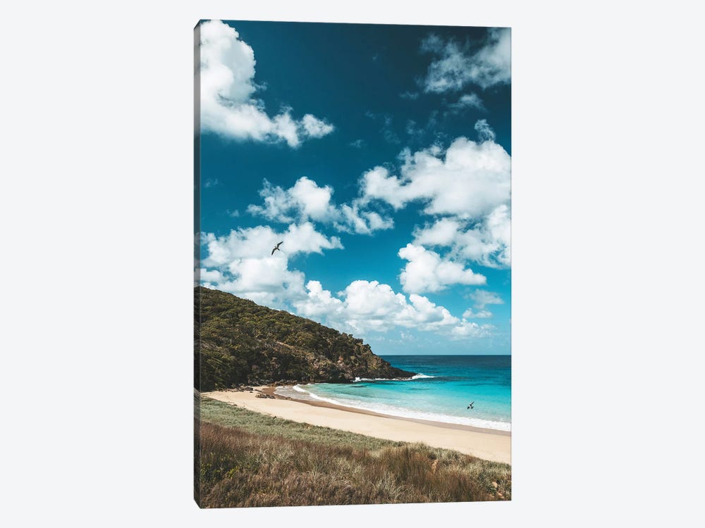 Secluded Island Beach Blue Water (Tall) by James Vodicka 1-piece Canvas Print