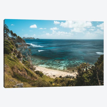 Secluded Jungle Forest Beach With Coral Reef Canvas Print #JVO160} by James Vodicka Canvas Art