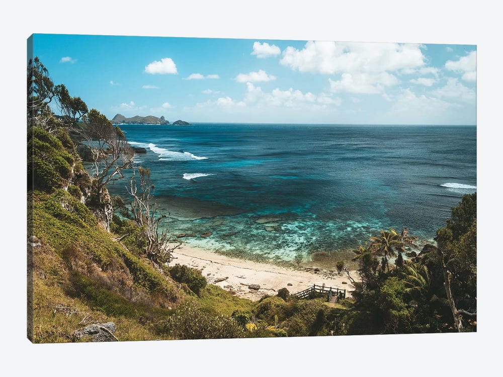 Secluded Jungle Forest Beach With Coral Reef by James Vodicka 1-piece Art Print