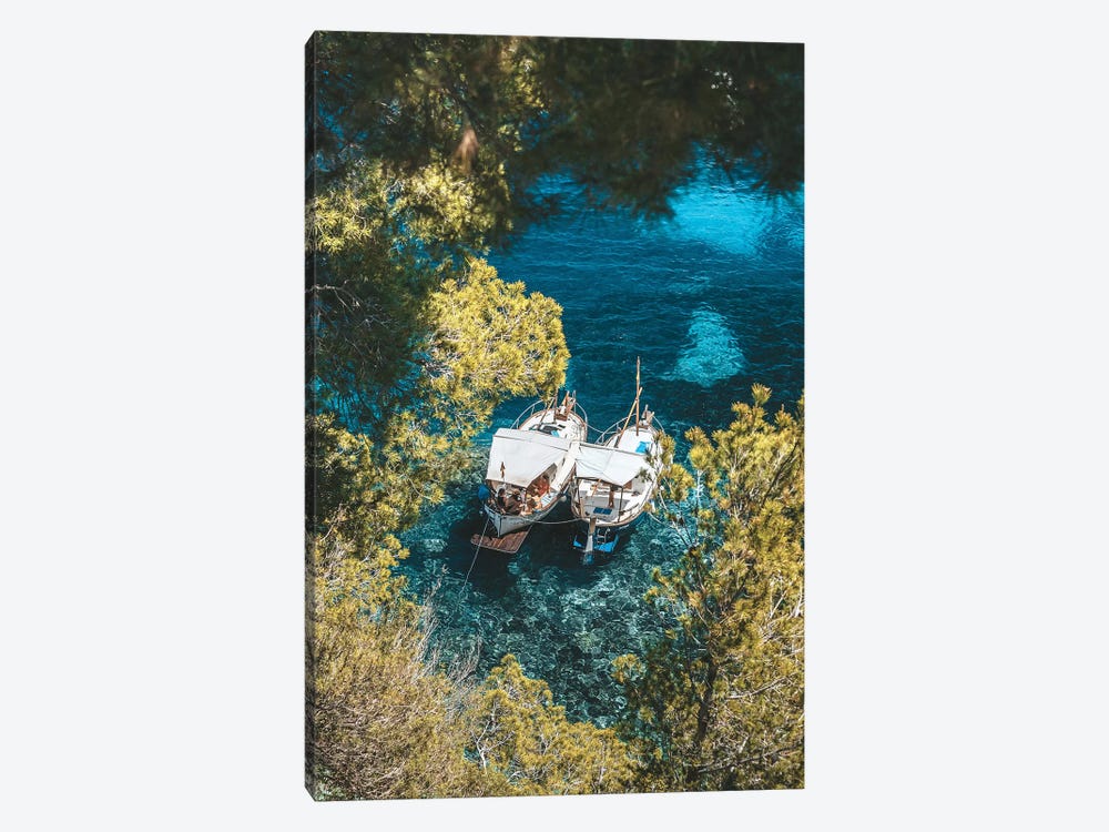 Spanish Coastline Boats by James Vodicka 1-piece Art Print