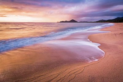 Stormy Beach Sunrise Palm Cove by James Vodicka framed wall art