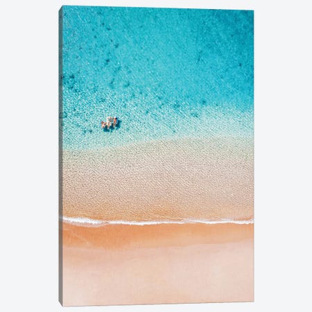 Summer Beach Friends Floating Canvas Print #JVO174} by James Vodicka Canvas Art