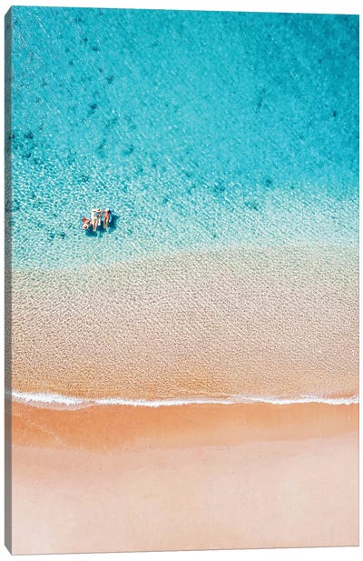 Summer Beach Friends Floating Canvas Art Print - James Vodicka