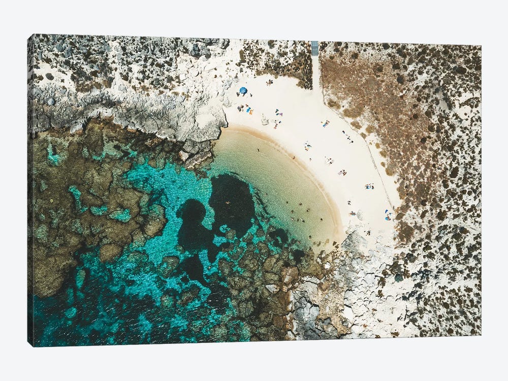 Summer Beach Island Aerial by James Vodicka 1-piece Canvas Art