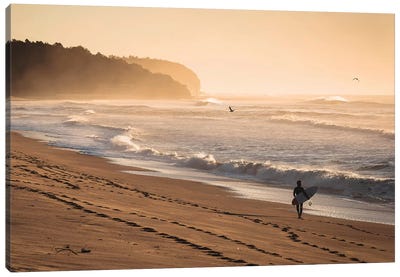 Sunrise Surfer Canvas Art Print - James Vodicka
